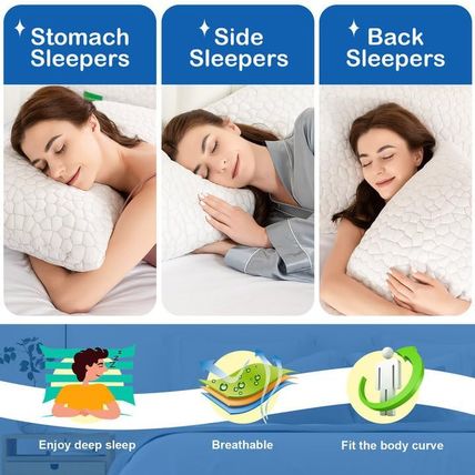 SUPA MODERN Cooling Bed Pillows for Sleeping 2 Pack Shredded Memory Foam Pillows