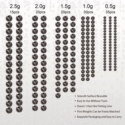 SANWEAL120PCS/200PCS Fishing Weights Sinkers - Premium Split Shotfishing