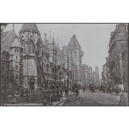 The Royal Courts of Justice, London, 1904 - Real Photographic Series Postcard