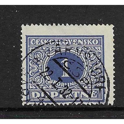 CZECHOSLOVAKIA 1928 POSTAGE DUES 1K USED SG D292