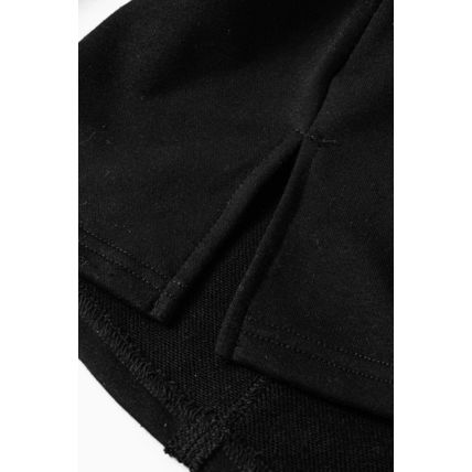 Black Striped Colorblock Patchwork Collar Sweatshirt