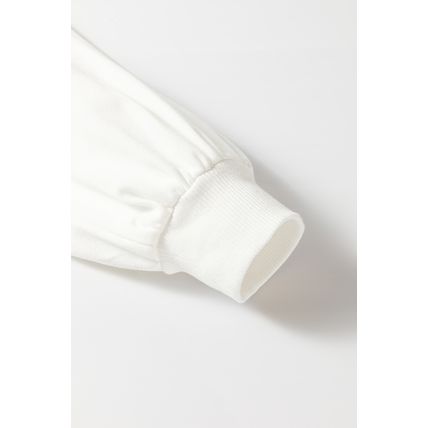 White Number 76 Printed Retro Sporty Long Sleeve Top