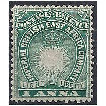 British East Africa 1890 SG5 1a Blue-Green Mounted Mint ..