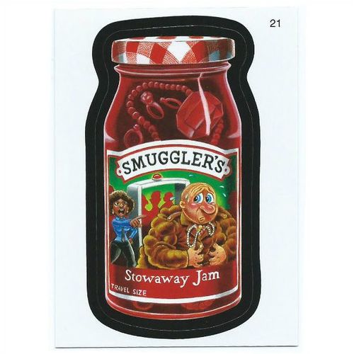 2010 Wacky Packages ANS 7 - #21 - Smuggler's Stowaway Jam