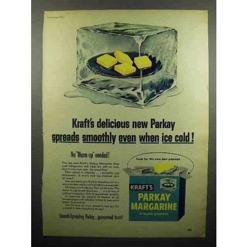 1952 Kraft Parkay Margarine Ad - Spreads Smoothly