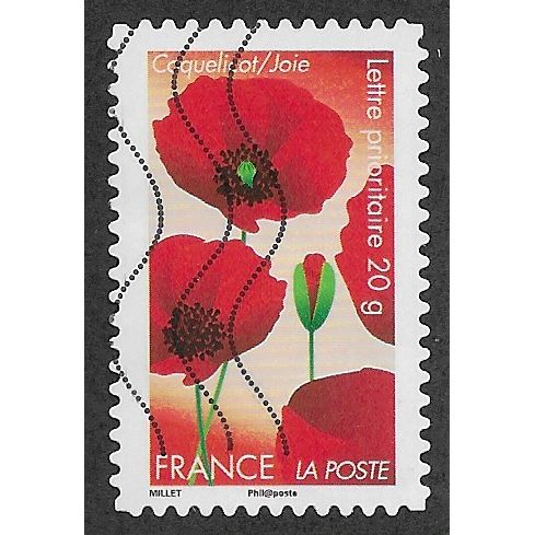 FRA 2012 (60c)(S/A) 'FLOWERS - POPPIES' FINE USED (EBID56-754)