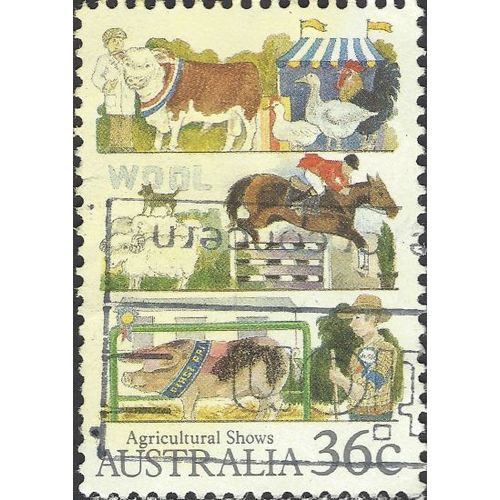 AUSTRALIA, MAMMALS, Agricultural Show, green 1987, 36c, #4