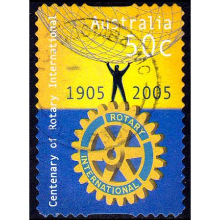 Australia 2005 Rotary International 50c Used P&S Stamp