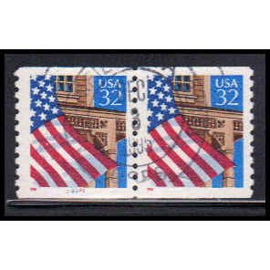 Used 2913 32c U.S. Flag Over Porch Very Fine CNP Left 22221 PA1720