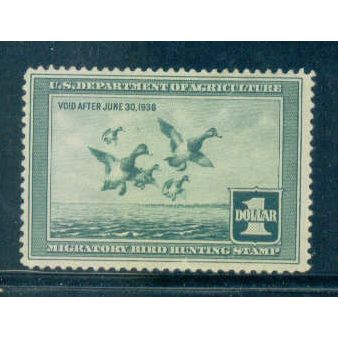 RW4 $1 Scaup Ducks Taking to Flight Fine MNG C3367