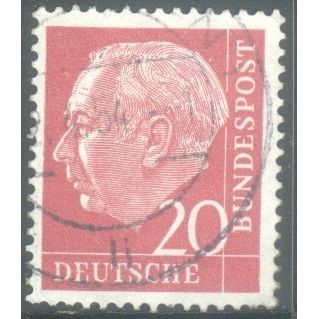 Germany 1954 - 12pf carmine - President Von Hindenburg - used 18