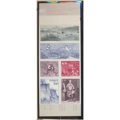 Sweden Stamp Scott #1247a, Mint Never Hinged, Complete Booklet, Ships Flat