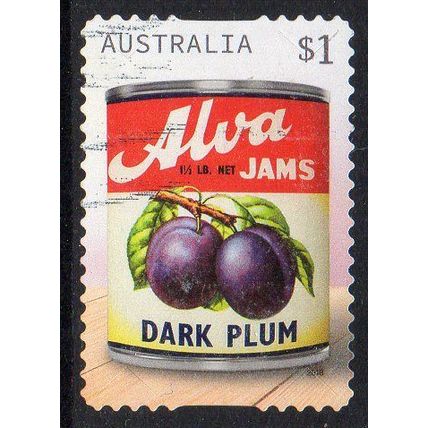 Australia 2018 Vintage Jam Labels - Alva Plum Jam $1 s/a Used