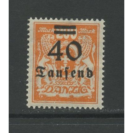 Danzig 137, 1923 40h on 200m, VF, Mint LH, HR (GER144)