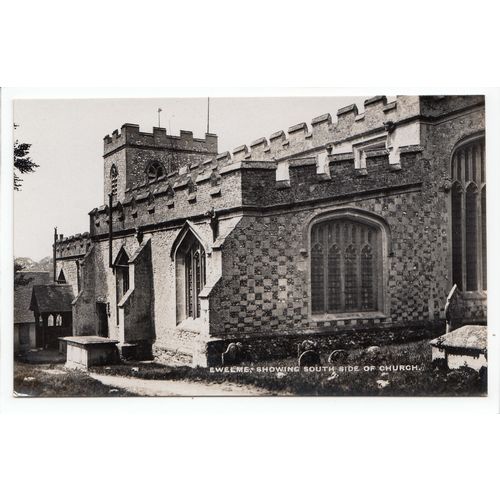 South Side View of Ewelme Church Oxfordshire RP Postcard