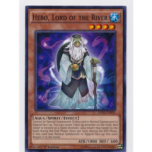 YuGiOh Raging Tempest RATE-EN030 Hebo, Lord of the River 1st Edition