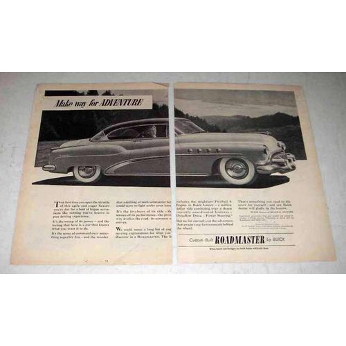 1952 Buick Roadmaster Car Ad - Make Way for Adventure