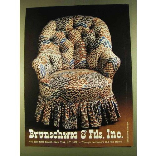 1980 Brunschwig & Fils Ad - Grand Genois Cotton Print