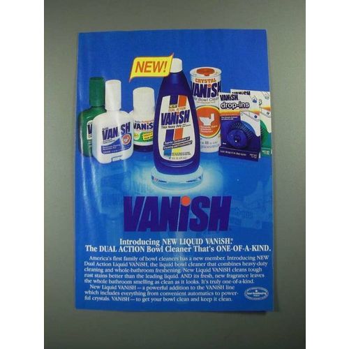 1987 Vanish Dual Action Bowl Cleaner Ad