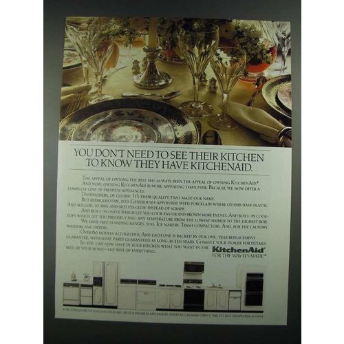 1988 KitchenAid Appliances Ad - You Don't Need to See Their Kitchen