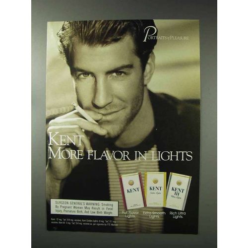 1993 Kent Lights Cigarettes Ad - Portraits of Pleasure