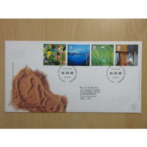 2000 People & Place FDC Royal Mail Cover Bureau Postmark