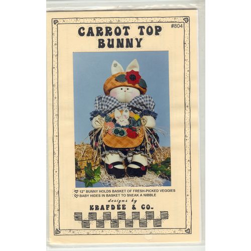 Carrot Top Bunny Doll Pattern Rabbit 12 Inch Krafdee Sewing