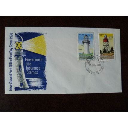 New Zealand 1976 Life Insurance Stamps Lighthouses FDC Stamps SGL60-1 East Cape