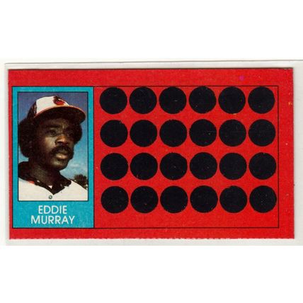 1981 Topps Scratch-Off Eddie Murray #9 baseball card –Scratchoffs-Orioles