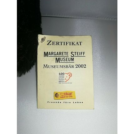 STEIFF, MARGARETE STEIFF MUSEUM, LIMITED EDITION, MUSEUM BEAR 2002, MOHAIR RARE.