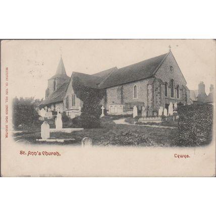 PPC St Anns Church Lewes Sussex 1904