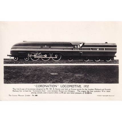 Real Photo Postcard Coronation Locomotive 1937 F1F Real Photo Postcard