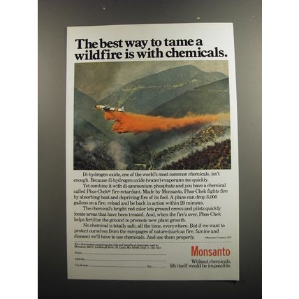 1979 Monsanto Phos-Chek Fire-retardant Ad - The best way to take a wildfire