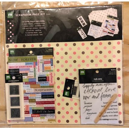 Making Memories Scrapbook Page Kit Love Wedding 137 Pieces 12X12 - NEW!