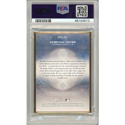 2020 Bowman Ke'Bryan Hayes T/C Autographs Emerald #KH PSA 10 P1296