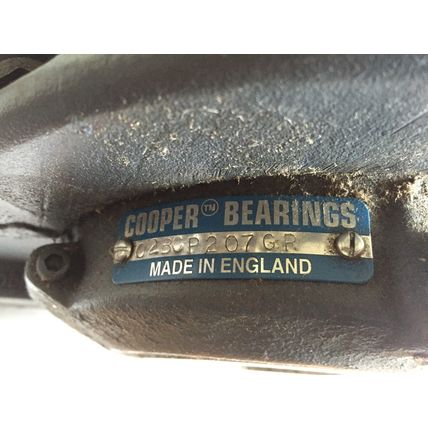 NEW COOPER 02BCP207GR,P04C,02C4,COOPER 207 BEARING 2BOLT BASE Pillow Block,TE