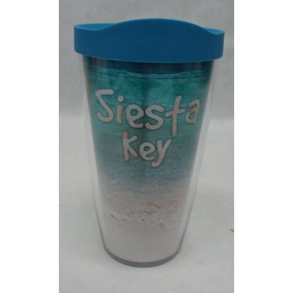 Tervis Siesta Key Florida Beach Insulated Double Walled 16oz Cup Tumbler USA