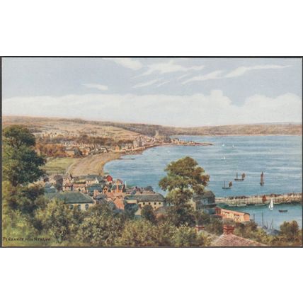 AR Quinton - Penzance, from Newlyn, Cornwall, c.1920 - Salmon Postcard