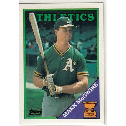 1988 Topps Mark McGwire all-star rookie card #580 NM – Athletics, A’s