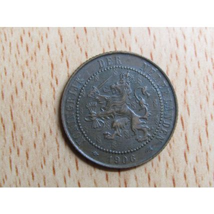 Netherlands 1906 2 1/2 Cent Coin