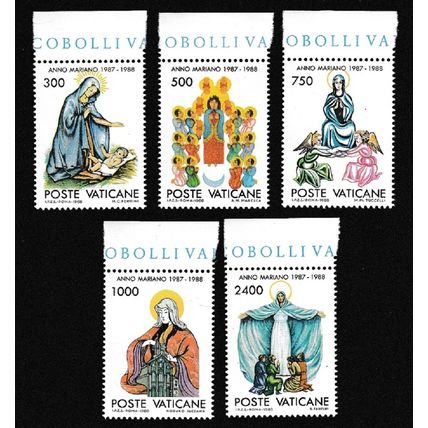 Vatican Marian Year 5v 1988 MNH SG#901-905 Sc#808-812
