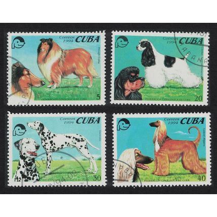 Caribic Dogs 4v 1994 CTO SG#3916-3919