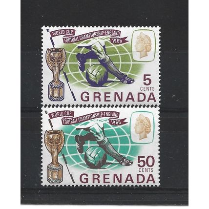 Grenada.World Cup Football Championship set of 2.Mounted Mint.Apr25a