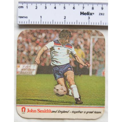 Vintage Beer Mat - John Smith & England - Kenny Sansom