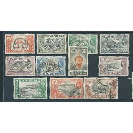 nigeria stamps 1953 coronation used sg69 sg 69 vfu range to 10/-