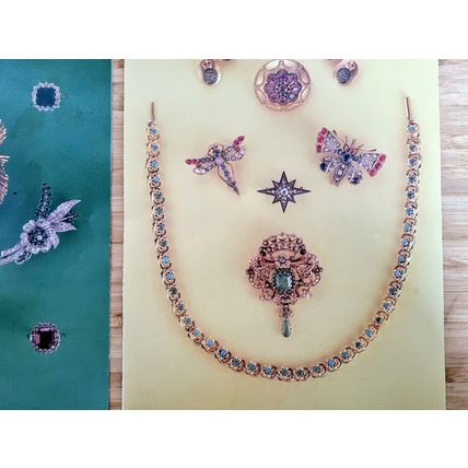 Victorian Jewellery 2 Photo Pages, Historical Wall Decor, Brooch Design,