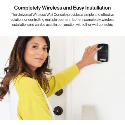 Genie GUWWC-R Universal Garage Door Opener Wireless Wall Console, Compatible wit