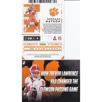 DESHAUN WATSON & TREVOR LAWRENCE ROOKIE AUTO 2020/18 CLEMSON ALUMNI QB'S TO NFL