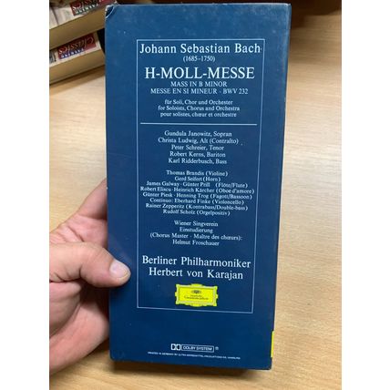 1974 J S BACH H-MOLL-MESSE MASS IN B MINOR CLASSICAL 3 x CASSETTES BOXSET (P3)