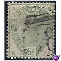 1883 SG193 5d Dull Green G/F Used Check Letters "KA"
